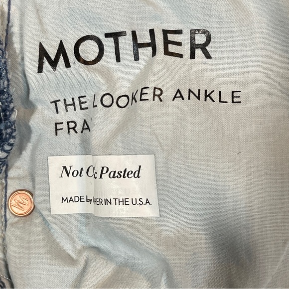 Mother The Looker Ankle Fray Jeans Not Cut & Pasted Size 24 - Picture 8 of 11